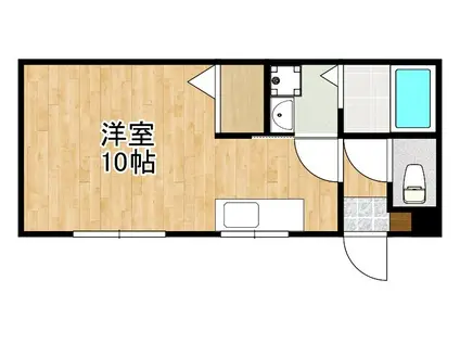 シャール藤(ワンルーム/1階)の間取り写真