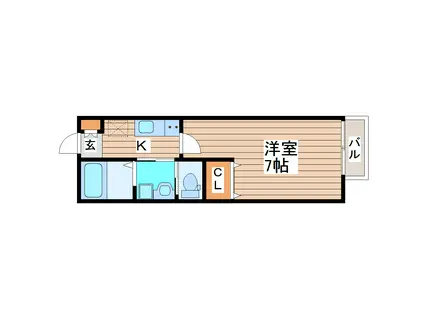 FORIA旭ヶ丘スタシオン(1K/1階)の間取り写真