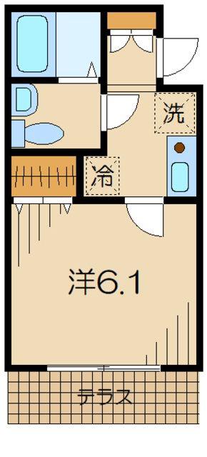 コムネット東府中(1K/3階)の間取り写真