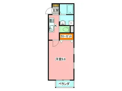 コンコード(1K/1階)の間取り写真