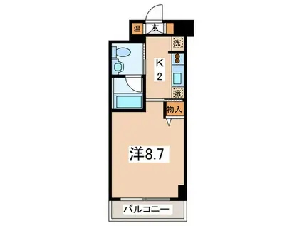 ヴァリエ原町田(1K/2階)の間取り写真