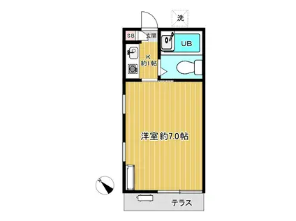 プラザ鶴川A棟(1K/1階)の間取り写真
