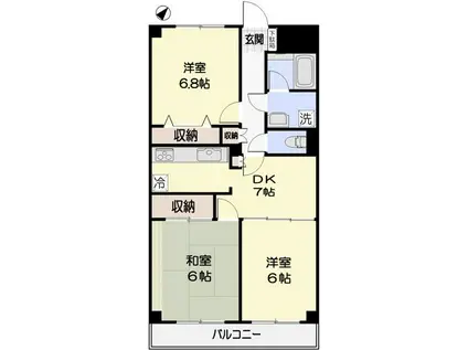 ペアヒルズ大野(3DK/3階)の間取り写真