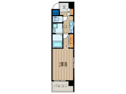 CRYSTAL(1K/4階)の間取り写真