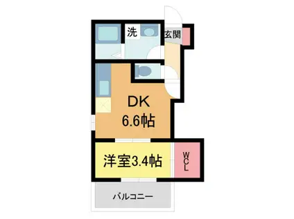 S-FLATさくら夙川(1DK/3階)の間取り写真