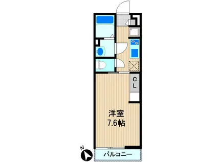 リブリ・BLANC(1K/1階)の間取り写真