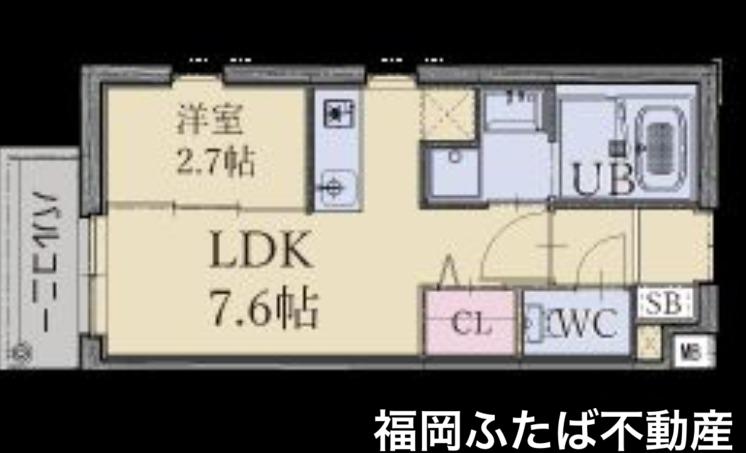 LIFEFIELD南福岡(1LDK/3階)の間取り写真