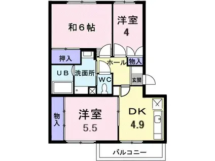 アロンディール平澤(3DK/3階)の間取り写真