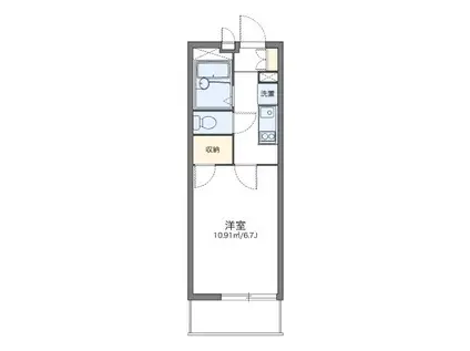 レオパレスアイリス今本町通(1K/1階)の間取り写真