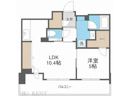 プレミスト札幌ステーション URBAN SEED(1LDK/5階)の間取り写真