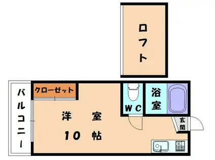 シティベールYAMANA(ワンルーム/1階)の間取り写真