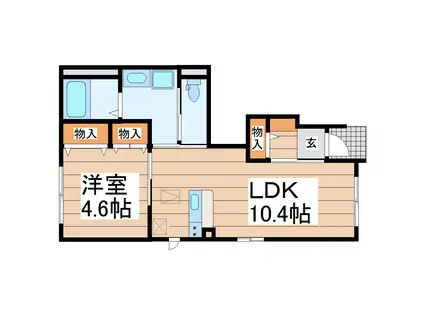 ルピナス・コート(1LDK/1階)の間取り写真