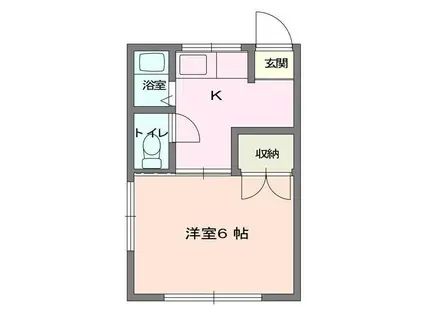 サンハイツせんば(1K/2階)の間取り写真