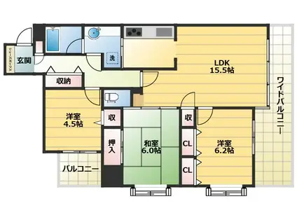 プレミール赤羽(3LDK/4階)の間取り写真