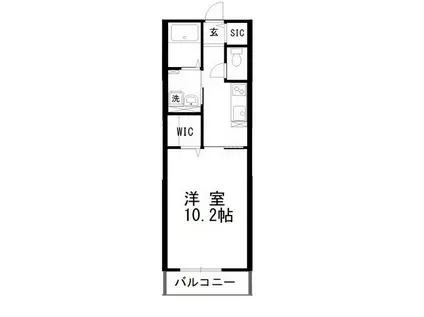 HARU MAISON(1K/3階)の間取り写真