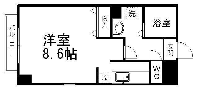 ノース CITY50(1K/1階)の間取り写真