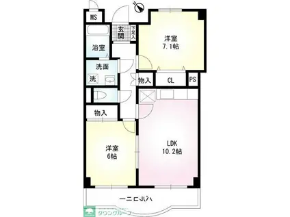 メゾンファミーユ南大塚(2LDK/3階)の間取り写真