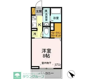 ROYAL GRACE(1K/2階)の間取り写真