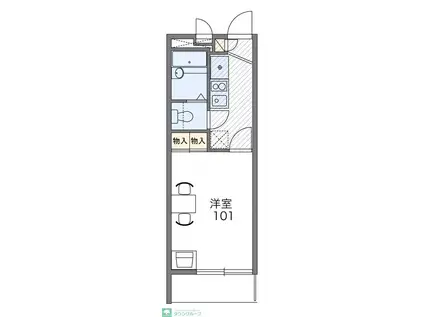 レオパレスプラテリーアI(1K/2階)の間取り写真