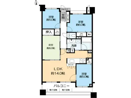 ディアステージ高槻真上町(4LDK/2階)の間取り写真