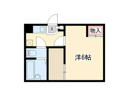 NAGAIコーポ(1K/2階)の間取り写真