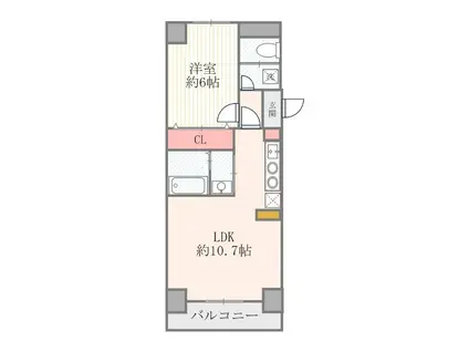 ルーブル白金(1LDK/1階)の間取り写真