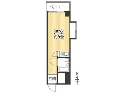 入谷センチュリープラザ21(ワンルーム/6階)の間取り写真