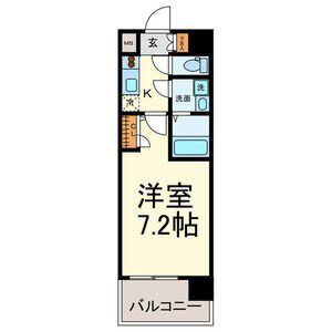UURコート名古屋名駅(1K/6階)の間取り写真