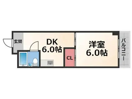 メゾンドールコトブキ(1DK/2階)の間取り写真
