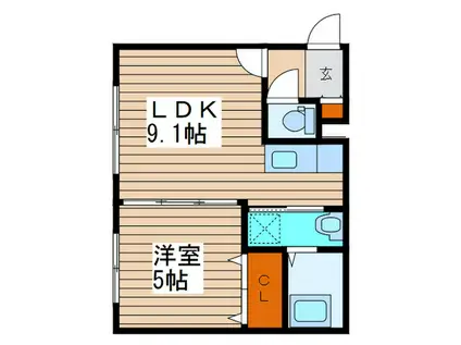 アステールグラン(1LDK/4階)の間取り写真