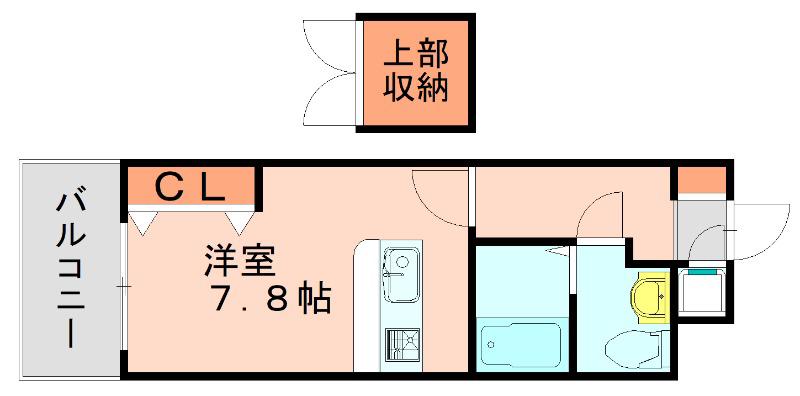 NO.66 GUARANTEE21 HAKATA(1K/4階)の間取り写真