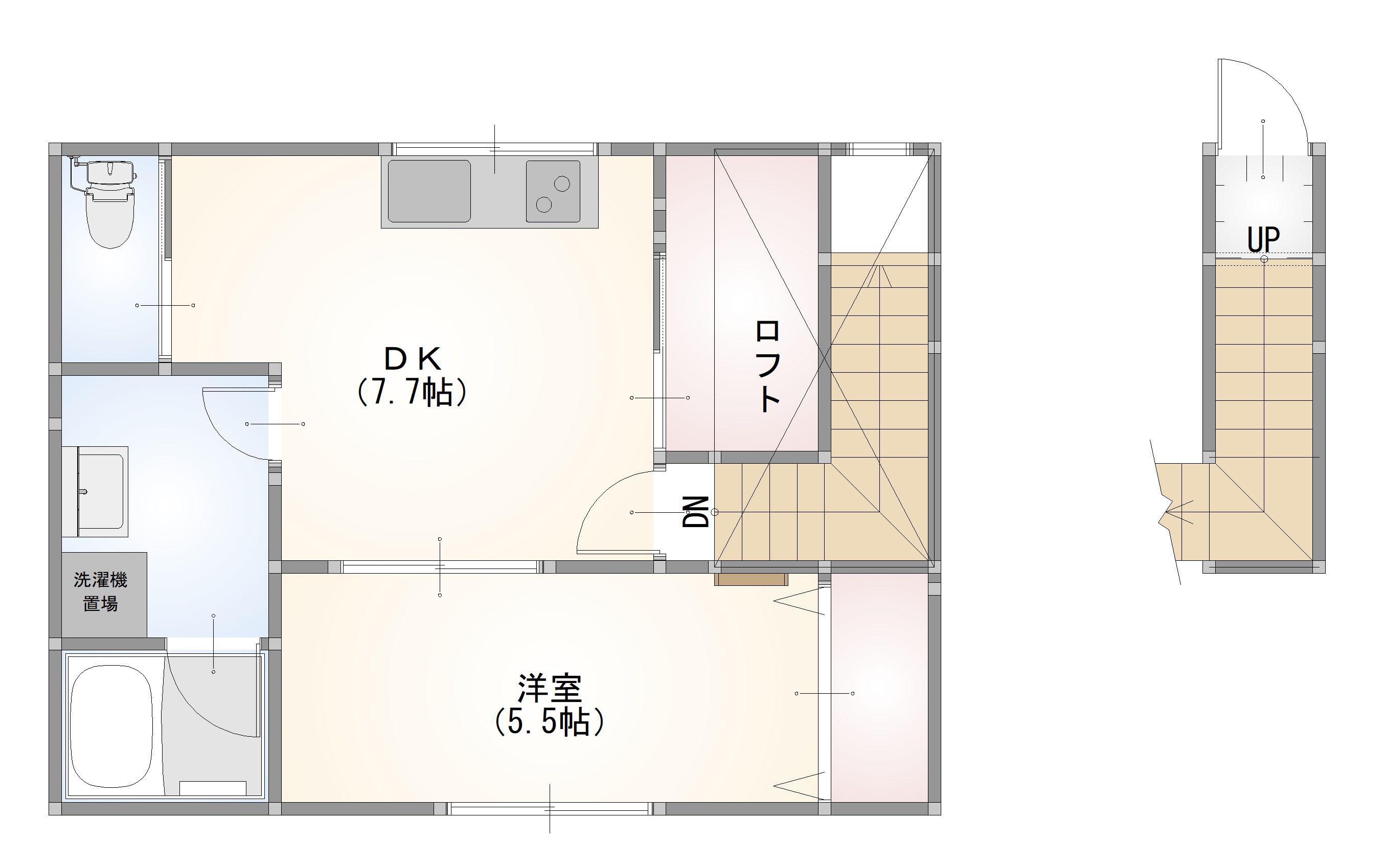 ノックス川口(1LDK/2階)の間取り写真