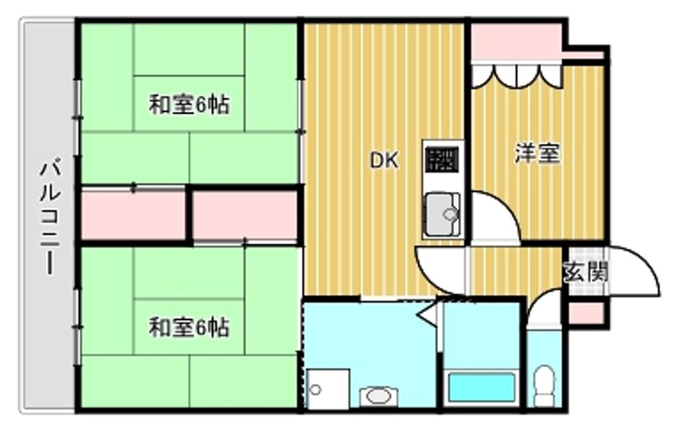 アクティブSII(3DK/5階)の間取り写真