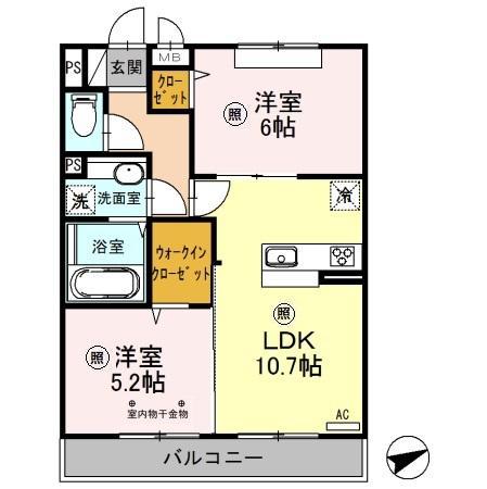 エミネンス(2LDK/3階)の間取り写真