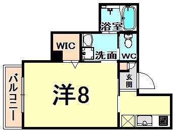 ステラハウス32(1K/1階)の間取り写真