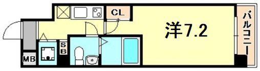 KTG RESIDENCE 芦屋西(1K/1階)の間取り写真