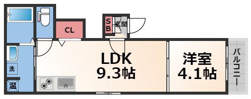 エヌアンドエスヴィラIII(1LDK/3階)の間取り写真