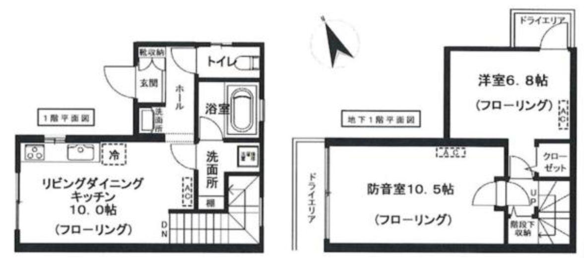N SQUARE(2LDK/1階)の間取り写真