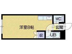 AMS江別I(ワンルーム/4階)の間取り写真