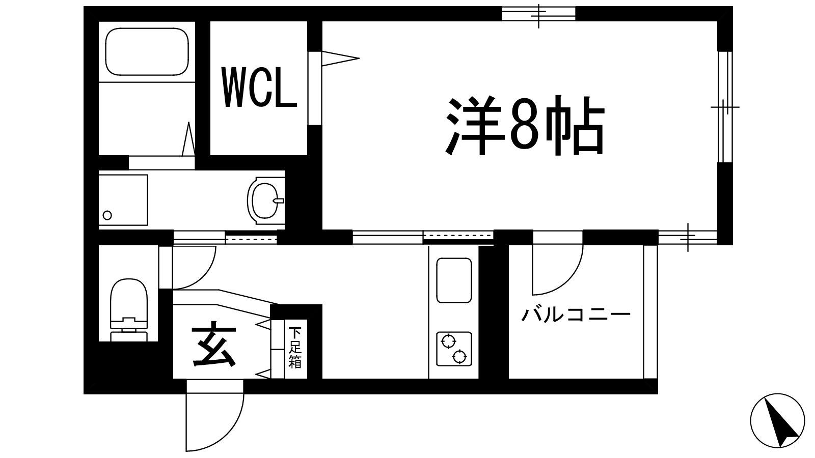 コンテ池田(1K/1階)の間取り写真