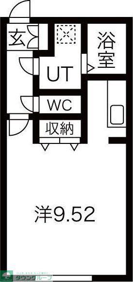 BRANCHE本陣(ワンルーム/3階)の間取り写真