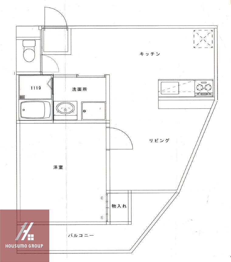 アルファコート(1LDK/3階)の間取り写真