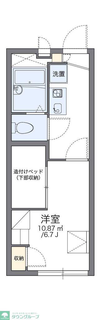 レオパレスイノウエ(1K/1階)の間取り写真