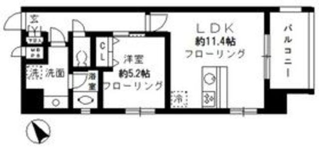 ベル ドミール 目黒(1LDK/8階)の間取り写真