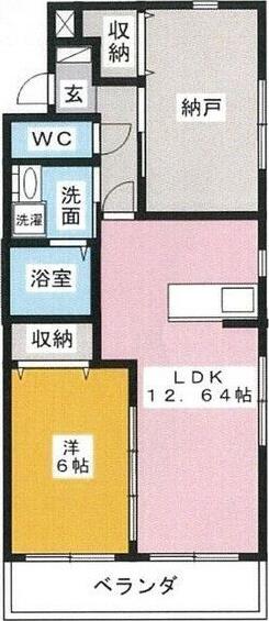 コンフォートASU(1SLDK/1階)の間取り写真