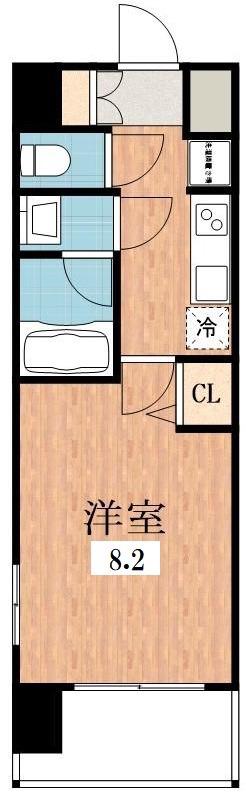 LA DOUCEUR天王寺(1K/3階)の間取り写真