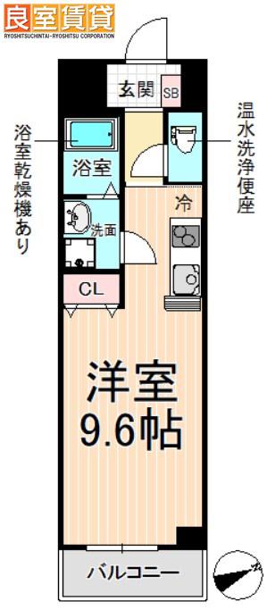 シーム・ドエル筒井(ワンルーム/2階)の間取り写真