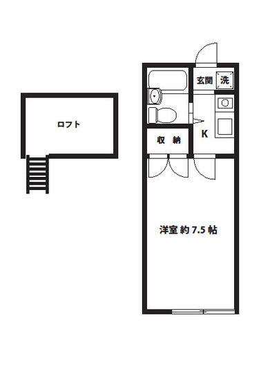 アーバンヒルズ(1K/1階)の間取り写真