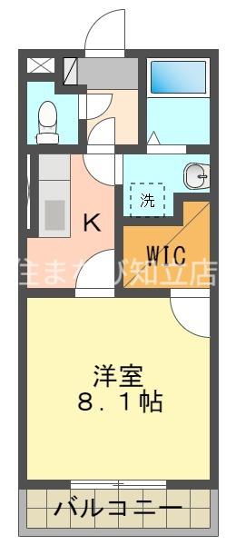 ラフォーレ呉竹(1K/1階)の間取り写真