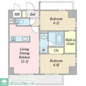 エスペランサ泉(2LDK/8階)の間取り写真